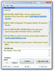 LanToucher Network Chat screenshot